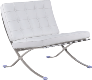 Barcelona Chair Premium White Leather 1