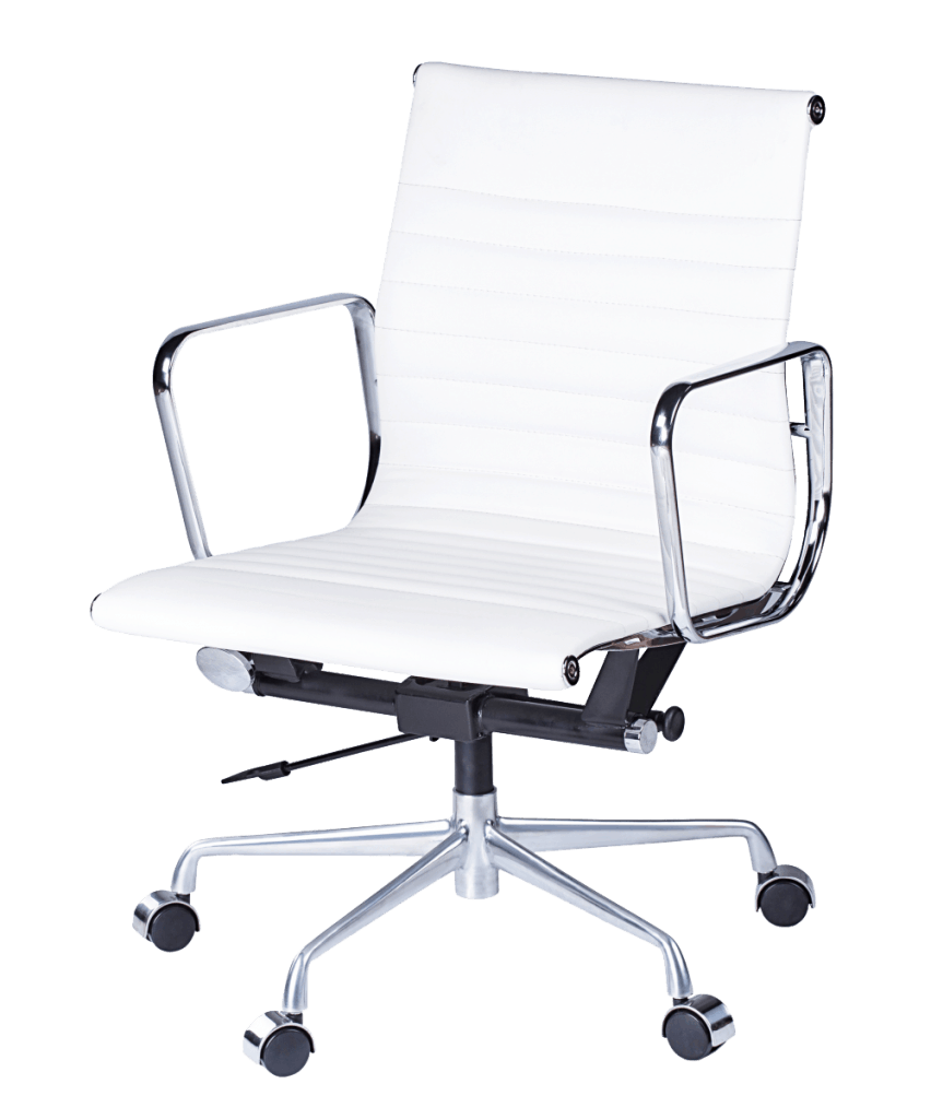 Office Chair White Leather