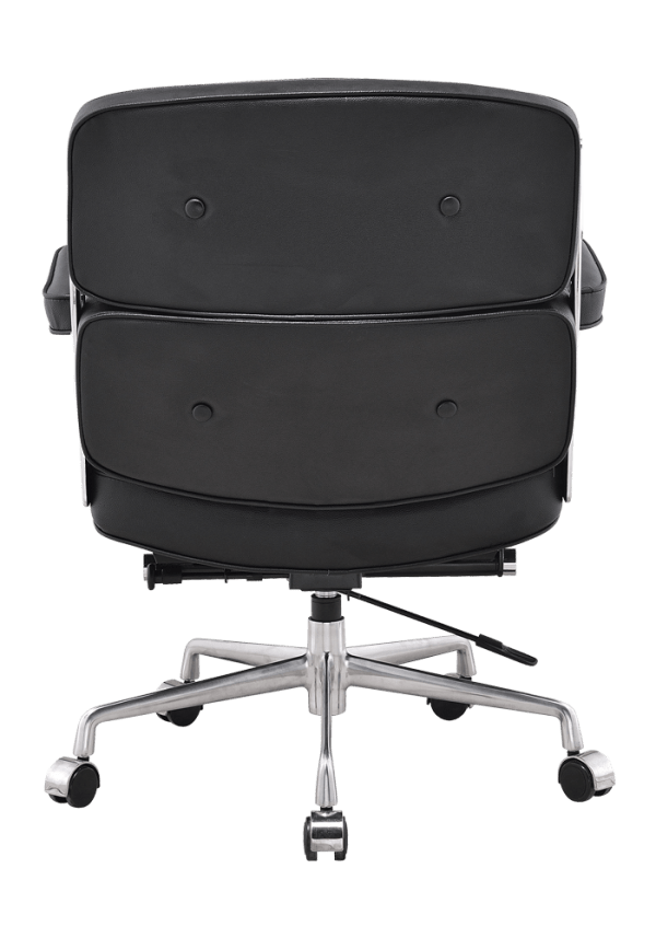 Eames ES 104 Lobby Chair Zwart Leer