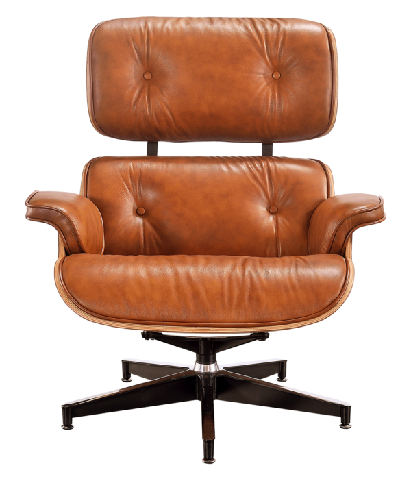 Lounge Chair Cognac Bruin Leer, Essen Schalen