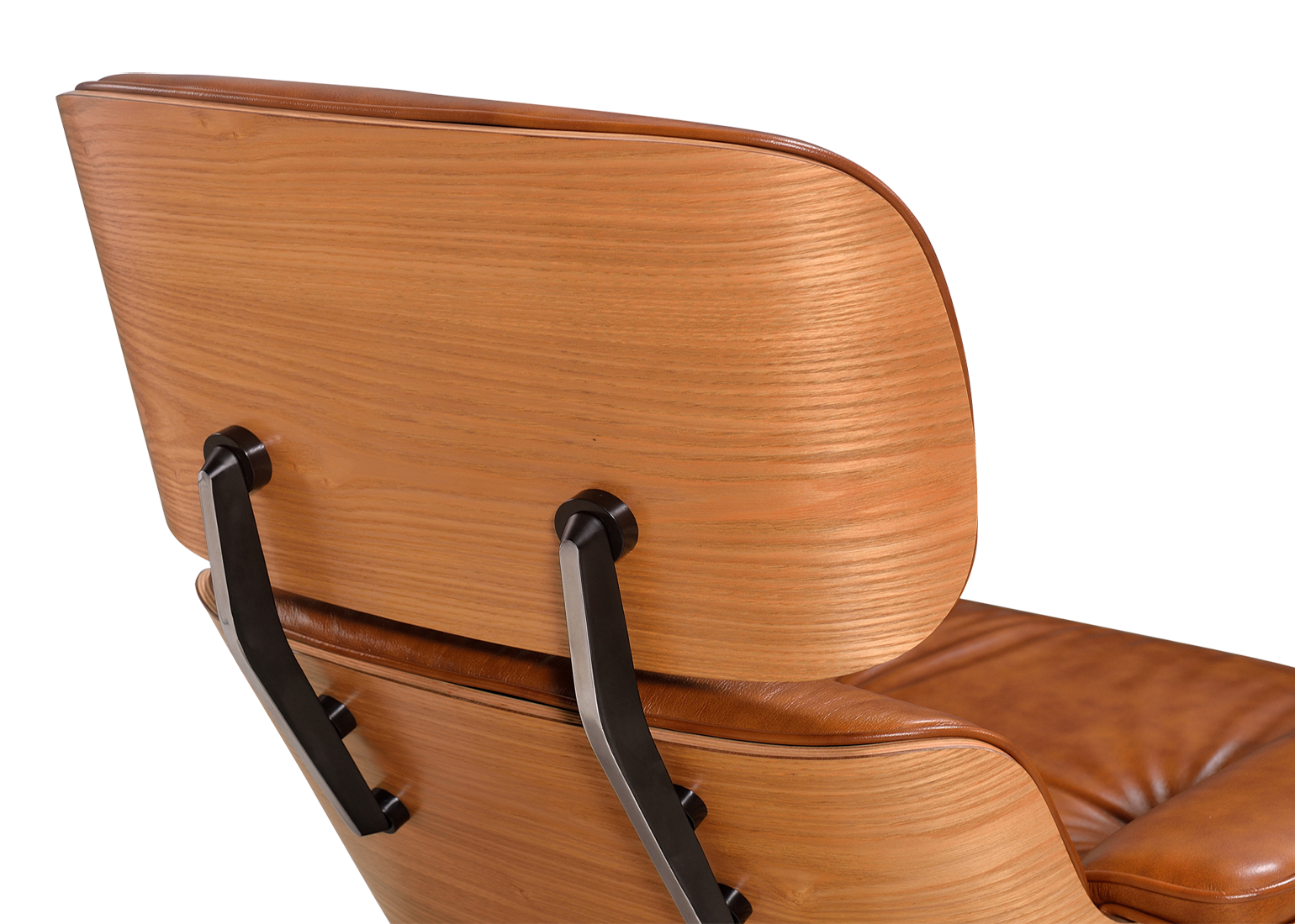 Eames Lounge Chair XL Cognac/Bruin Leer, Essen Schalen