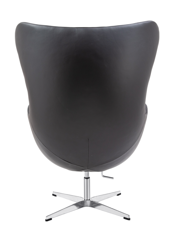 Egg Chair Zwart Leer