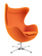 Egg Chair Oranje Kasjmier