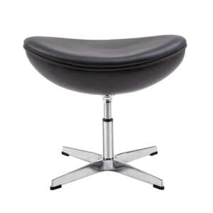Egg Chair Ottoman / Hocker Zwart Leer