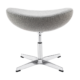 Egg Chair Ottoman / Hocker Licht Grijs Kasjmier