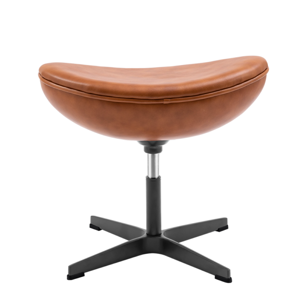 Egg Chair Ottoman / Hocker Cognac / Bruin Leer