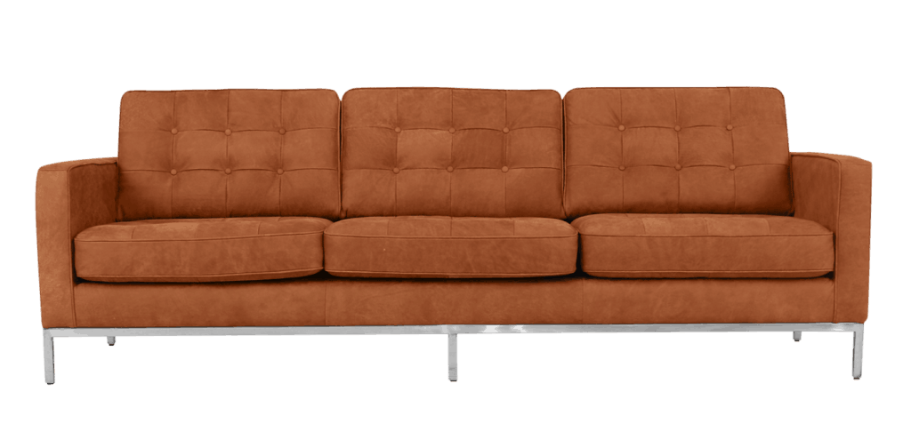 Three Seat Sofa Tan Leather
