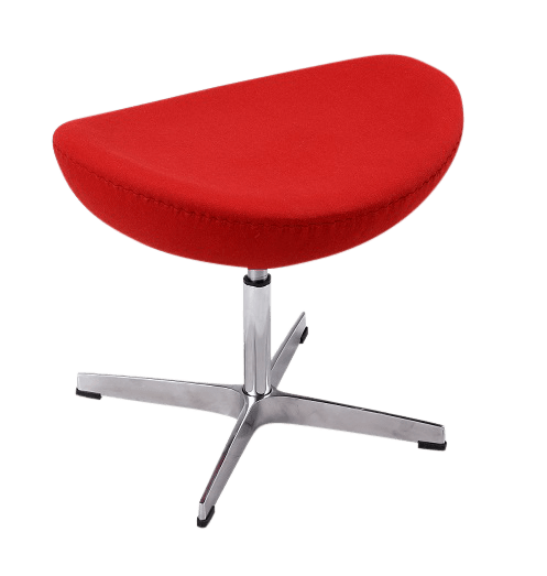 Egg Chair Ottoman / Hocker Donker Grijs Kasjmier