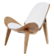 Shelldon Chair Naturel Essen – Wit Leer