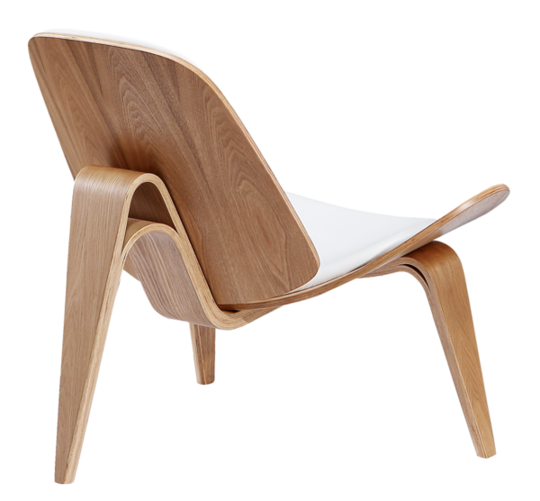 Shelldon Chair Naturel Essen - Wit Leer