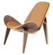 Shelldon Chair Walnoot – Caramel Leer