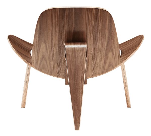 Shelldon Chair Walnoot - Wit Leer