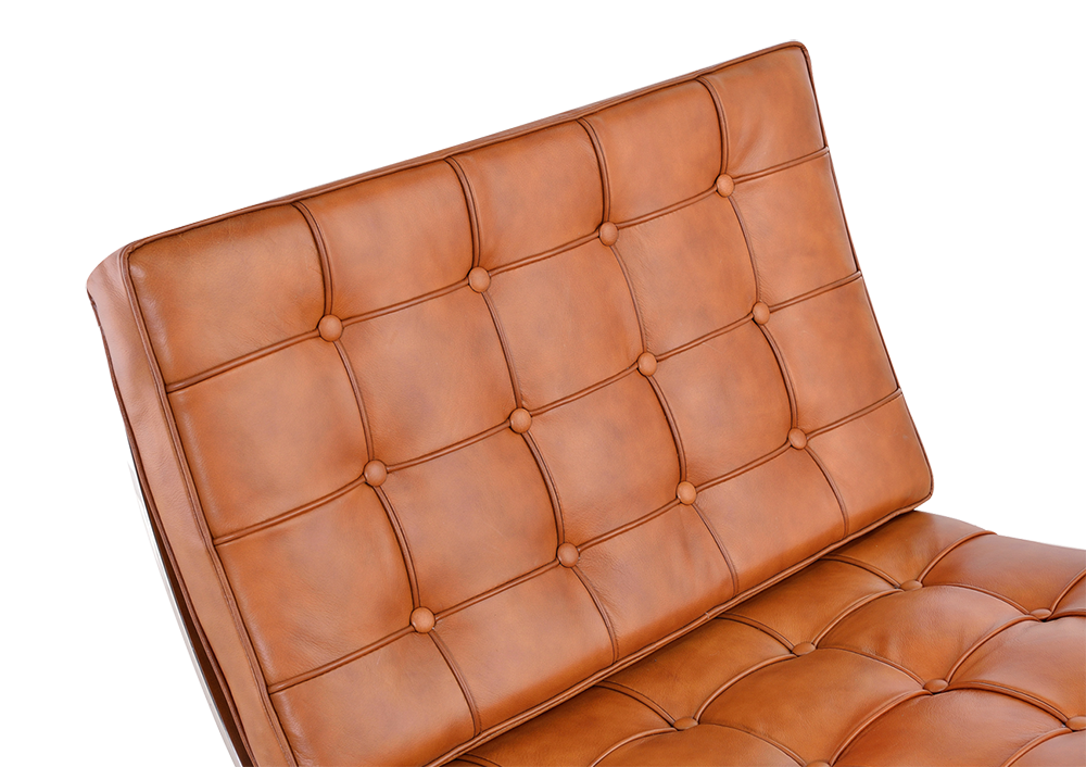 Barcelona Chair Luxe Volleer Cognac/Bruin