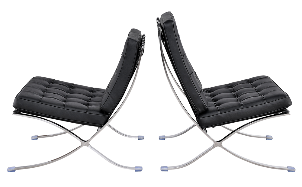 Prik patroon makkelijk te gebruiken Barcelona Chair XL Zwart Leer kopen? | Bestel bij Cavel Design!