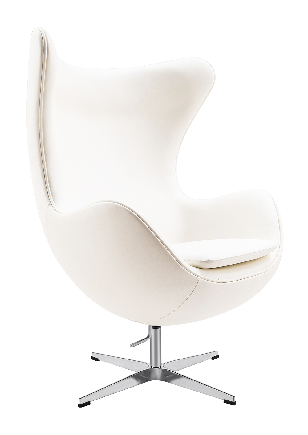 klok noot ras Egg Chair Wit Leer kopen? | Bestel bij Cavel Design!