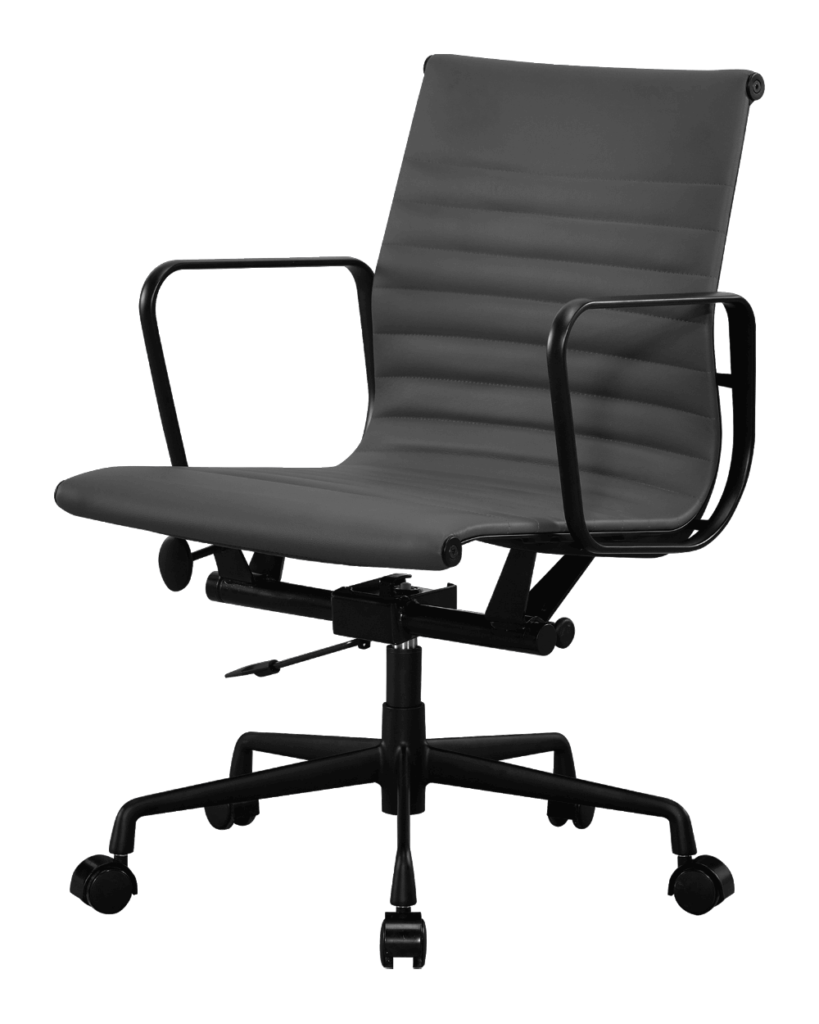 Office Chair Grey Leather