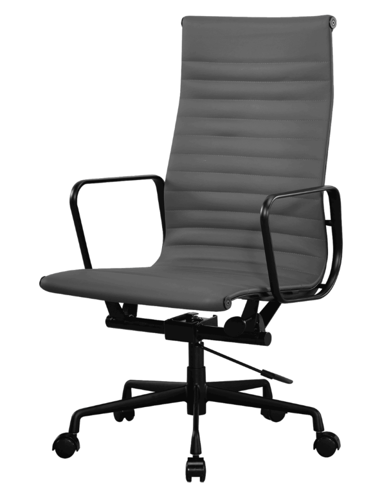 Office Chair Grey Leather