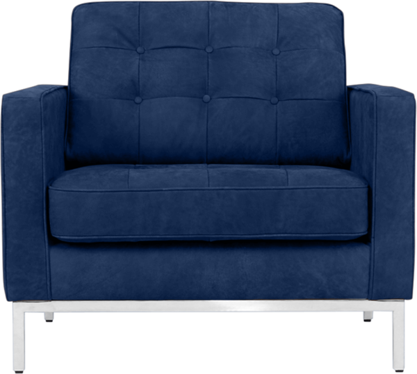 Florence Knoll Chair Kings Blue Velvet