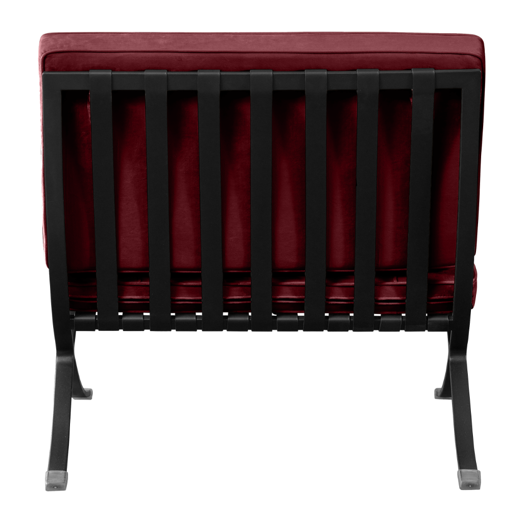 Paviljoen Chair Bordeaux Red Velvet | Black Frame