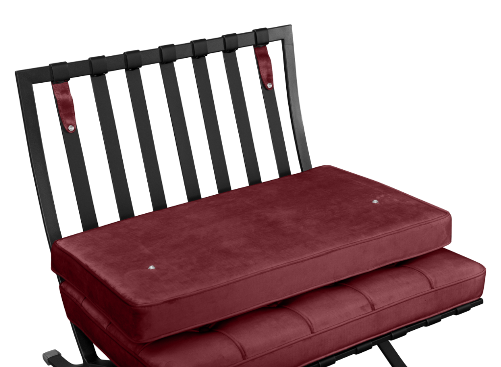 Paviljoen Chair Bordeaux Red Velvet | Black Frame
