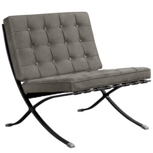 Paviljoen Chair Elegant Silver Velvet | Black Frame