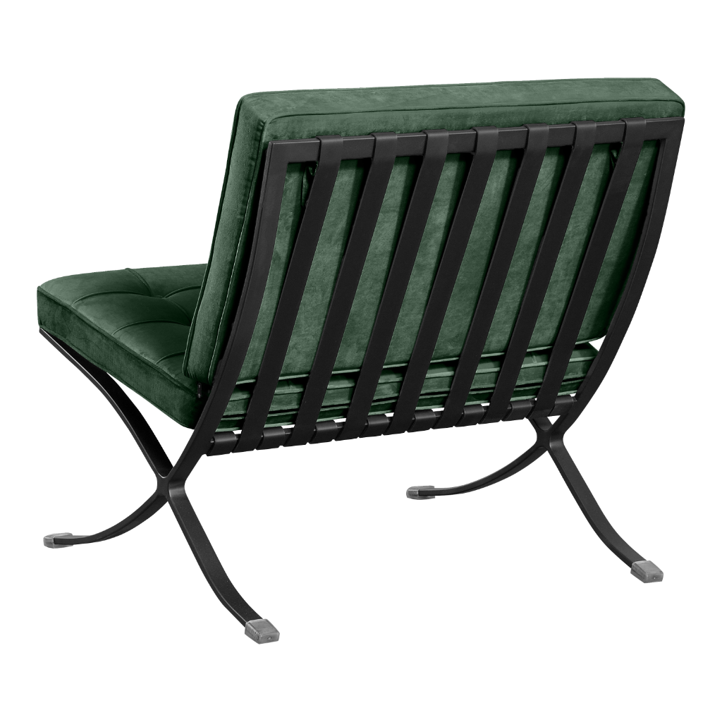 Paviljoen Chair Forest Green Velvet | Black Frame