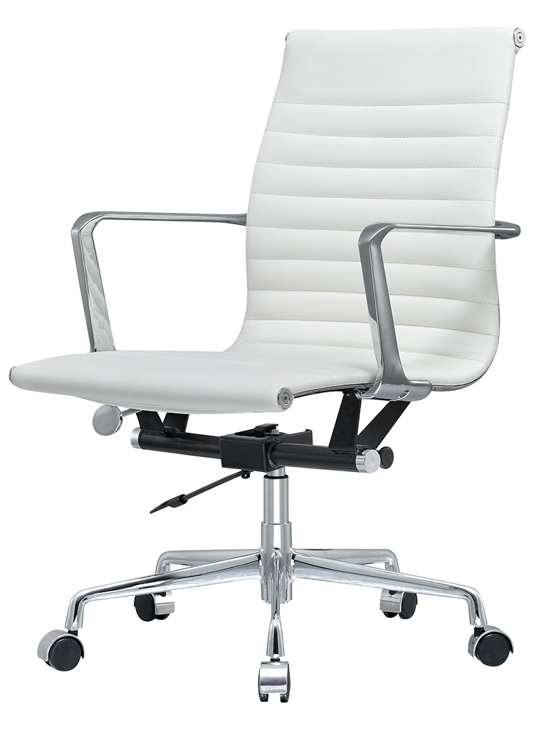 handelaar Gedeeltelijk Symmetrie Eames EA 117 Bureaustoel Wit Leer kopen? - Bestel bij Cavel Design!