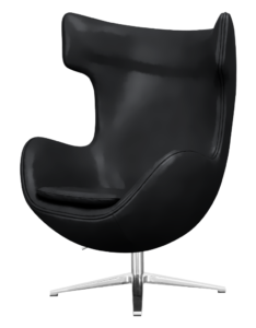 Flegg Chair Zwart Leer | OUD MODEL