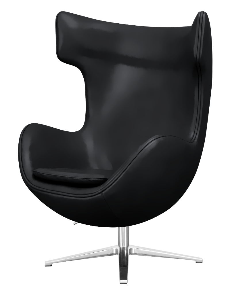 Flegg Chair Zwart Leer | OUD MODEL