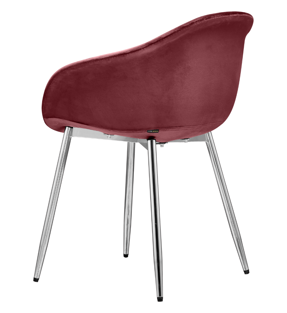 HEJ Chair Metal | Bordeaux Red Velvet