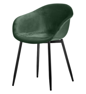 HEJ Chair Metal | Forest Green Velvet