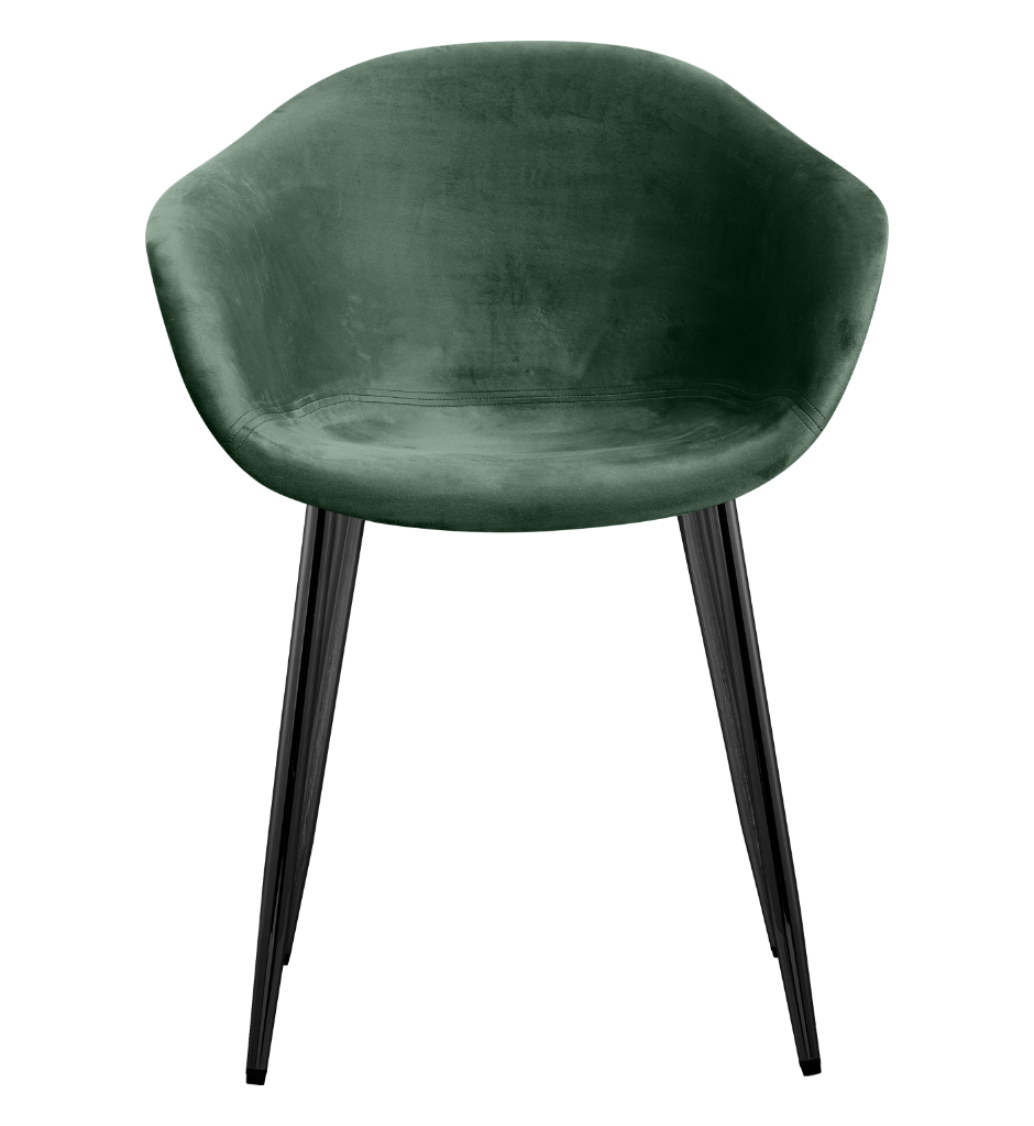 HEJ Chair Metal | Forest Green Velvet