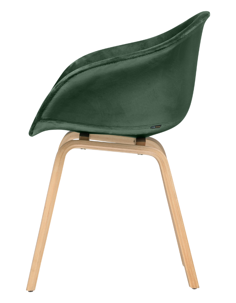 HEJ Chair Wood | Forest Green Velvet