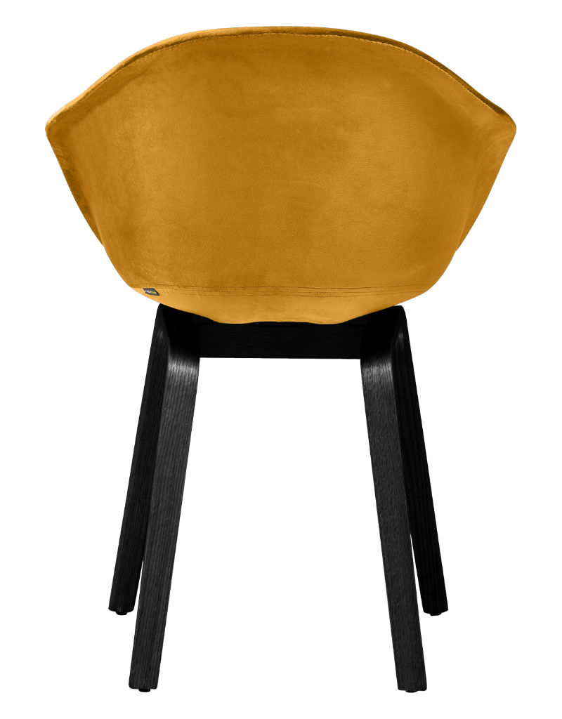 HEJ Chair Wood | Okergold Velvet