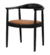 Kennedy Chair | Zwart Essen | Cognac Zitting