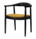 Kennedy Chair | Zwart Essen | Oker Linnen Zitting