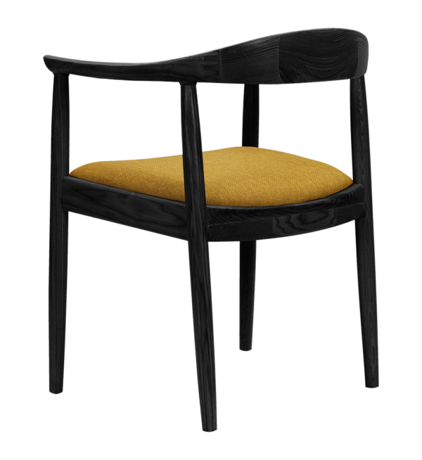 Wegner Kennedy Chair | Zwart Essen | Oker Linnen Zitting