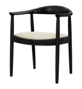 Kennedy Chair | Zwart Essen | Offwhite Zitting