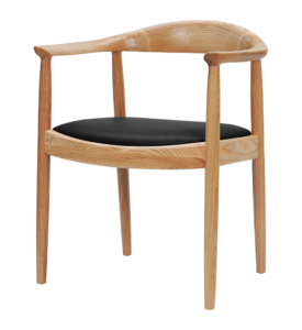 Kennedy Chair | Naturel Essen | Zwarte Zitting