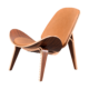 Wegner Shell Chair Palissander – Caramel Leer