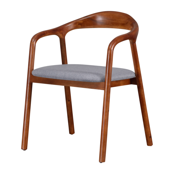 Artson Chair | Notenhout | Grijs Linnen