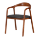 Artson Chair | Notenhout | Zwart PU Leer