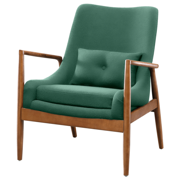 Scandinavische Lounge Chair teddy groen