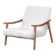 Cavel Hezel Scandinavische Lounge Chair Teddy Wit Walnoot