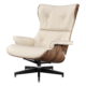 Cavel Lounge Chair Offwhite Leer | Naturel Palissander Schalen